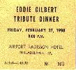 Ticket to 1998 Eddie tribute dinner